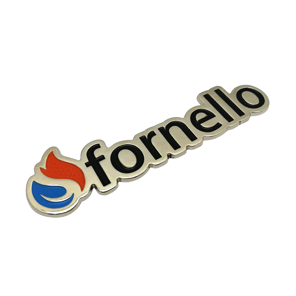 fornello 3d metal döküm etiket