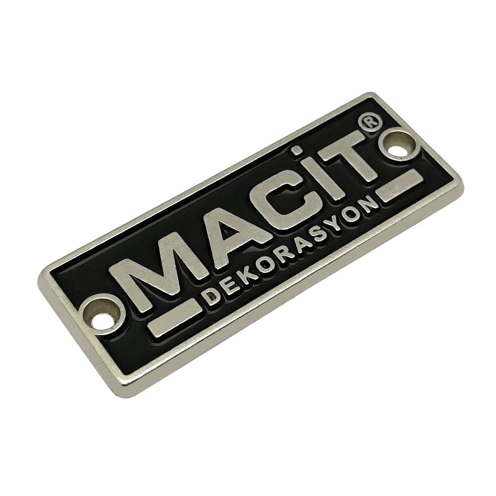 macit 3d metal etiket
