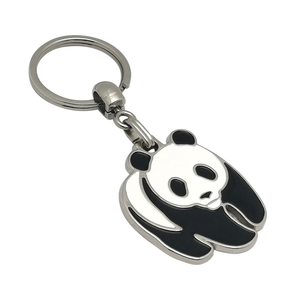 panda-3d-Metal-döküm-anahtarlık