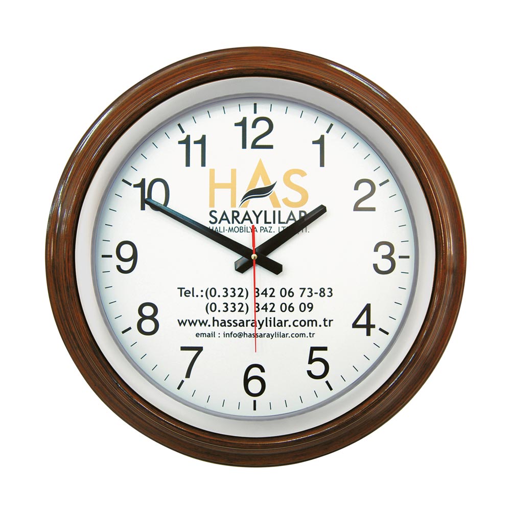1110 - Wooden Color Wall Clock