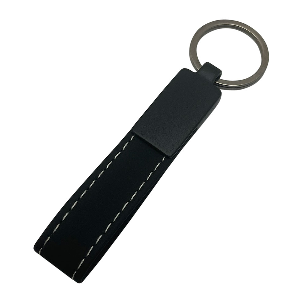 8041 Leather Metal Keychain