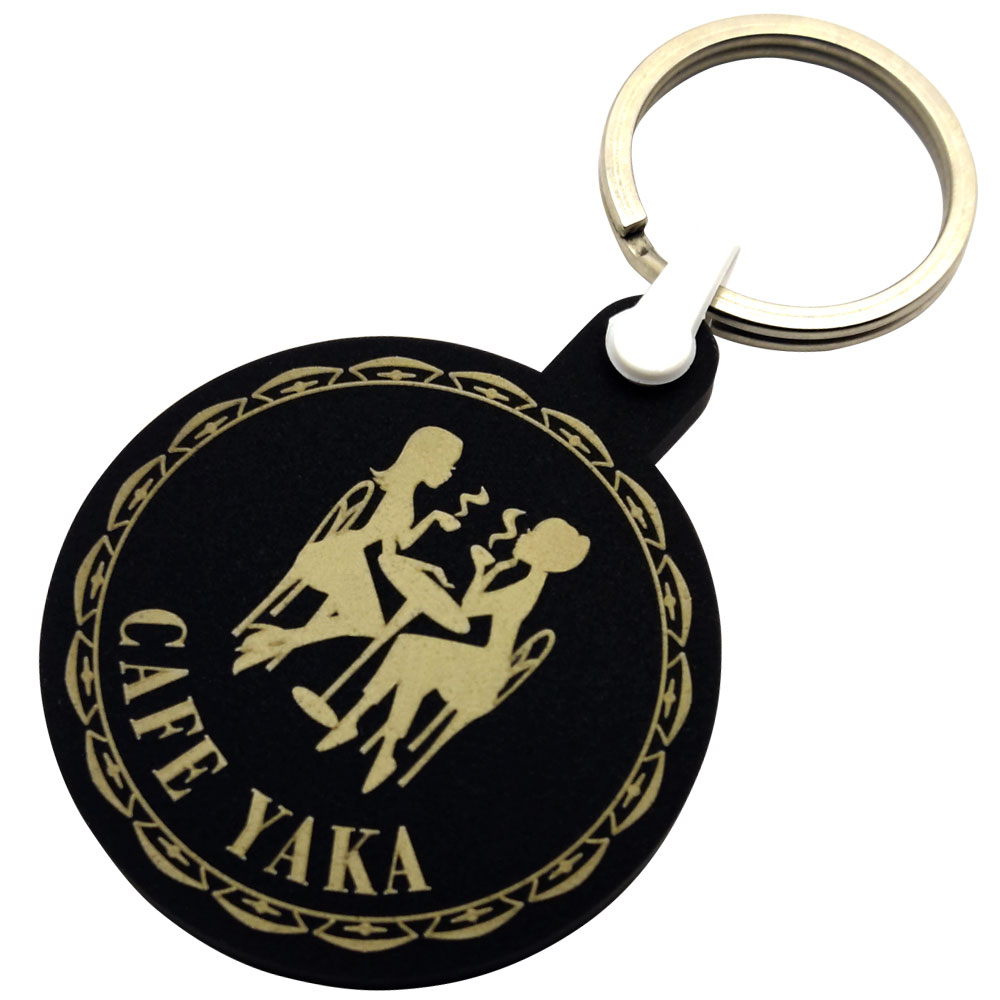 PPA-46-YS Round PVC Keychain Suitable for Laser Printing