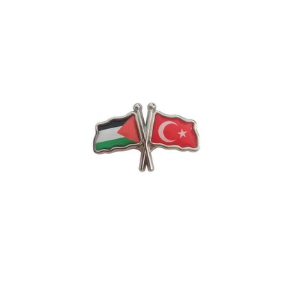 PMR-101-N Çift Bayrak Damlalı Rozet - ROZETLER - Damla Etiketli ...