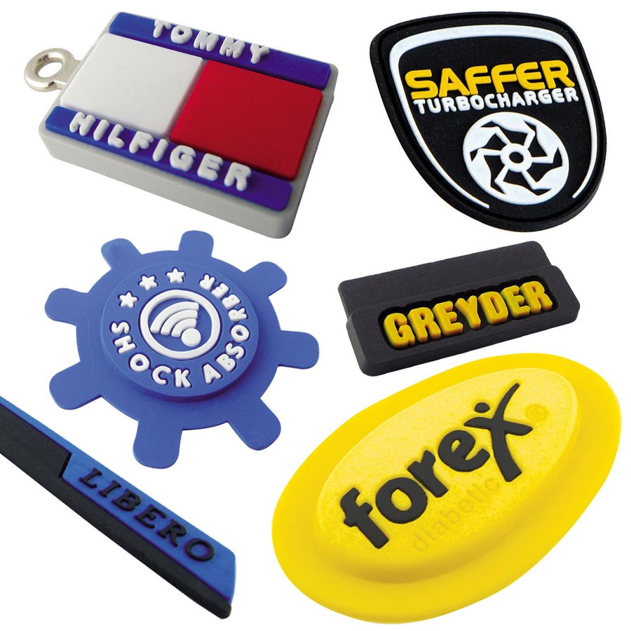 PVC rubber brand label