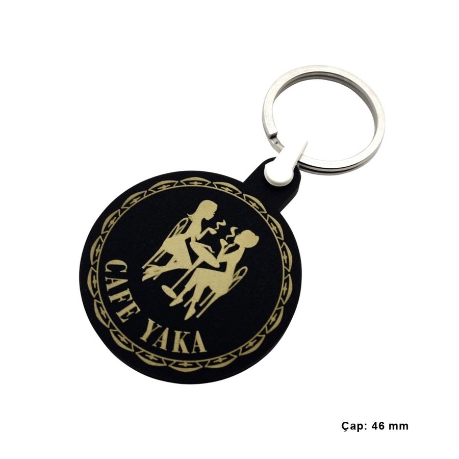Laser-printable PVC keychain